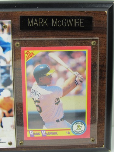 Mark McGwire 1990 Score Card Oakland A's Baseball Photo Wood Framed Plaque - Picture 3 of 21