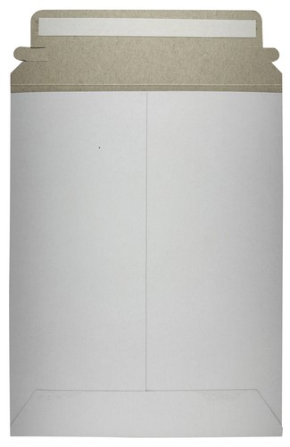 100 CD/DVD White Self Seal Mailers Flat Cardboard Mailers with Flap (9 x 7) - Picture 2 of 4