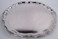 Currier & Roby Salver 2442 Antique Georgian Tray American Sterling Silver