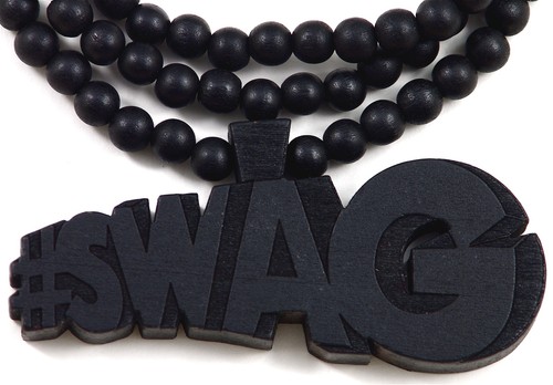 #SWAG Collar Nuevo Buen Estilo de Madera Colgante con Cadena de Cuentas de Madera de 36 Pulgadas - Imagen 3 de 9