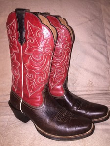 red bottom ariat boots