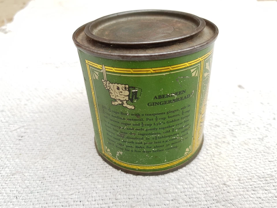 1950s Vintage Scarce Lyles Golden Syrup Dieu Et Mon Droit Litho Tin Box TB40 - Image 3 of 4