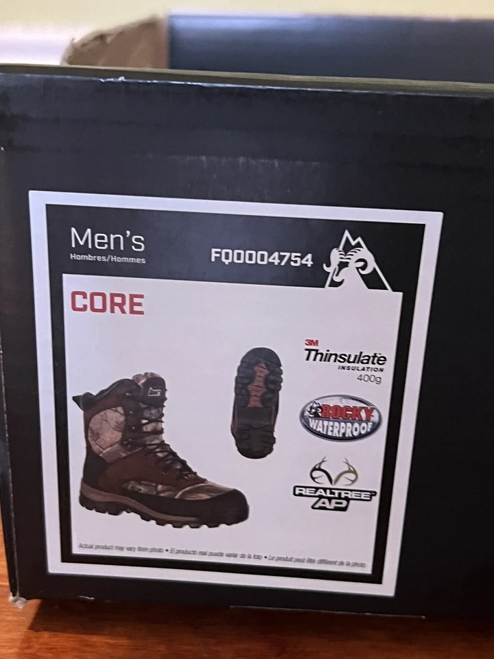 Rocky Men's Brown Realtree AP Leather Core WP 400G Hunting Boots 12W 3M Insulate - Image 3 of 4