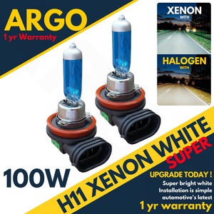 Ford Sierra 100w Super White Xenon HID High Main Beam Headlight Bulbs Pair