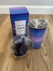 Jonathan Adler Scala Cocktail Shaker ~ Blue & Purple Striped ~ New NIB