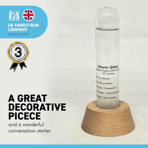 Fitzroy Storm Glass Weather Prediction Desk Ornament - Foto 2 di 7