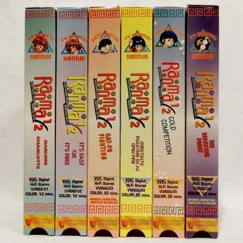 Ranma 1/2 TV series vols. 1-6 (VHS, 1996) - Japanese w/English subtitles - Picture 1 of 7