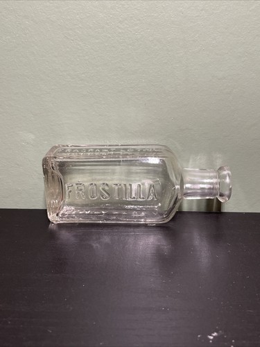 Frostilla duftende Handlotion geprägte Glasflasche Elmira NY maschinell hergestellt