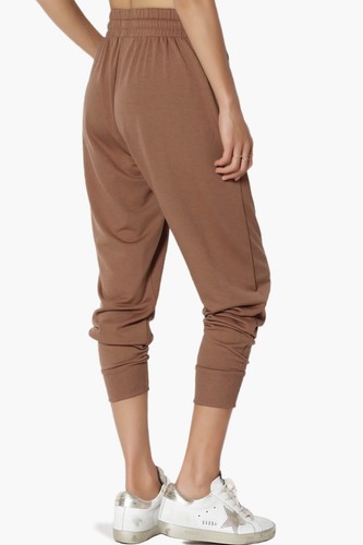 TheMogan S~3X Casual Drawstring Elastic Waist Slouchy Jersey Lounge Jogger Pants - Picture 42 of 128