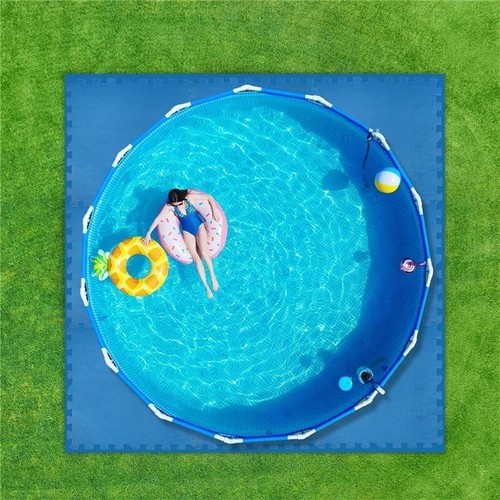TAPPETINO EVA SOTTO PISCINA 9 PZ PIASTRELLE 50X50 CM SPESSE 3 MM MORBIDE ANTISCI - Foto 3 di 8
