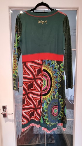 Ladies Desigual Multicoloured Long Dress Size L - brand new - Picture 3 of 6