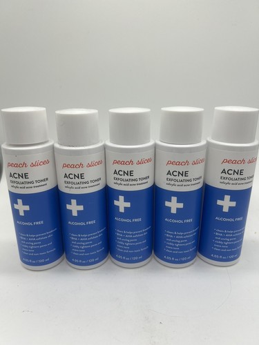 (5) Peach Slices Exfoliating Toner Salicylic Acid AHA+BHA Exfoliation 4oz