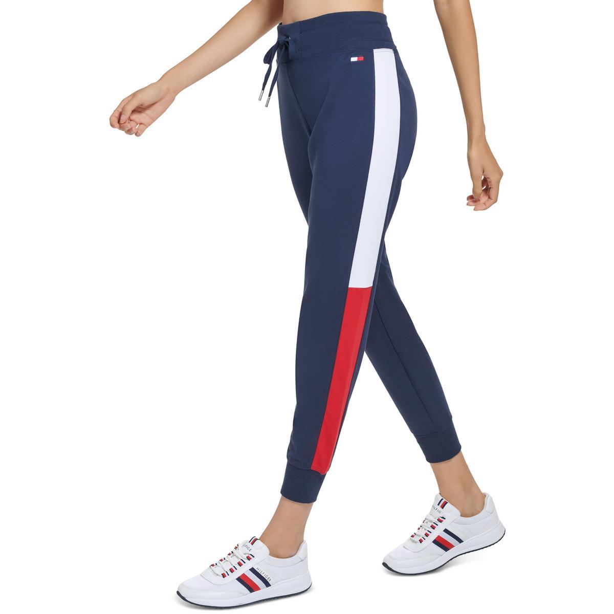 Спортивные женские брюки для бега трусцой Tommy Hilfiger Sport Womens Colorblock Fitness Workout BHFO 6899