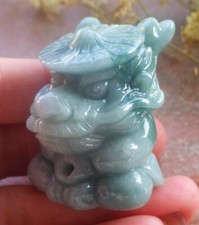 Video Certified Green 100 Natural A Jade jadeite Pendant Dragon 693963