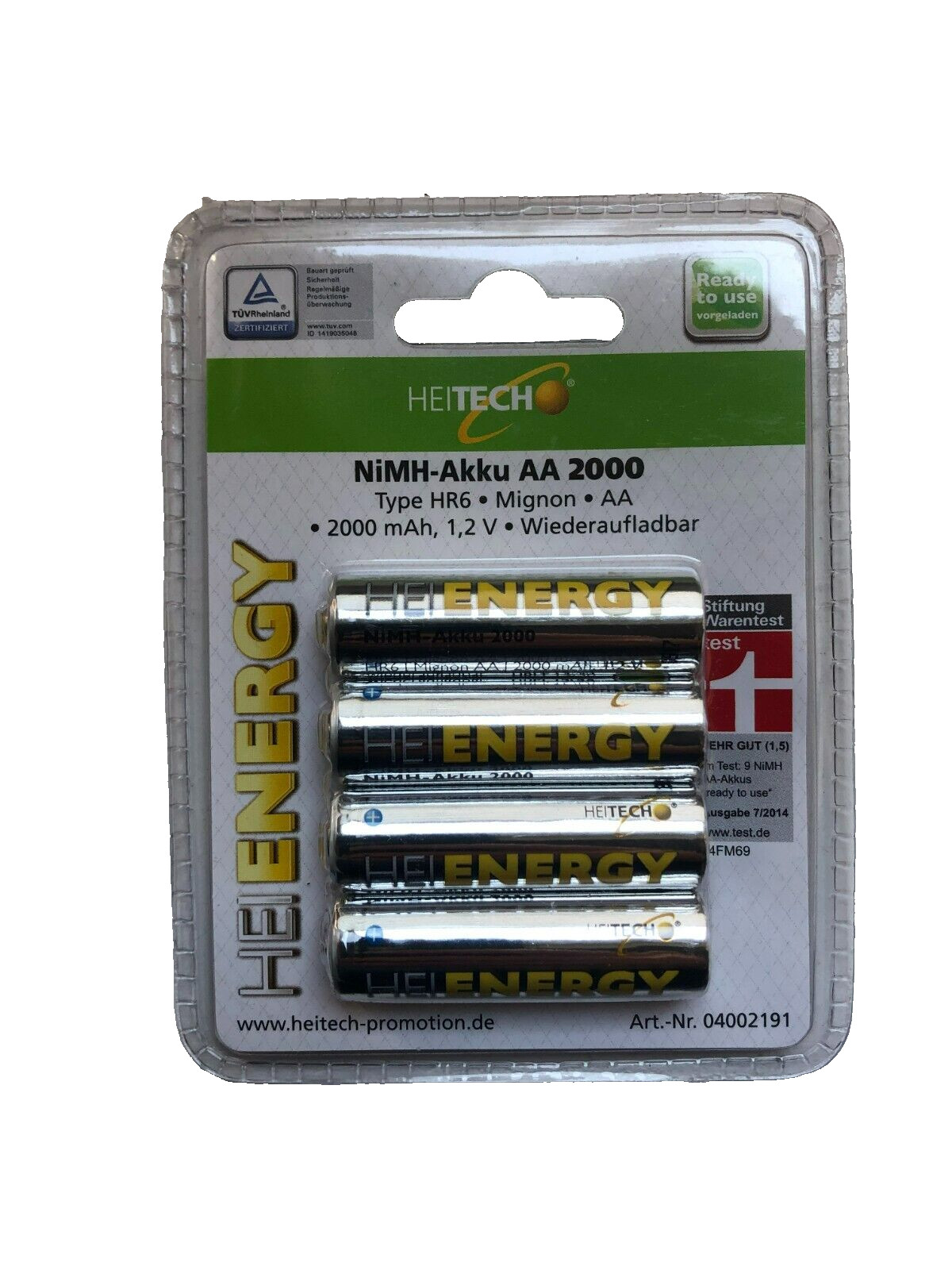 Thumbnail - 4 X Akkus Aa 2000 Mah Mignon Heitech Power F. Telefone Siemens Gigaset