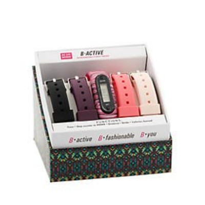 B-Fit Womens Slim Activity Tracker & Interchangeable Band Watch Set Printed | eBay
