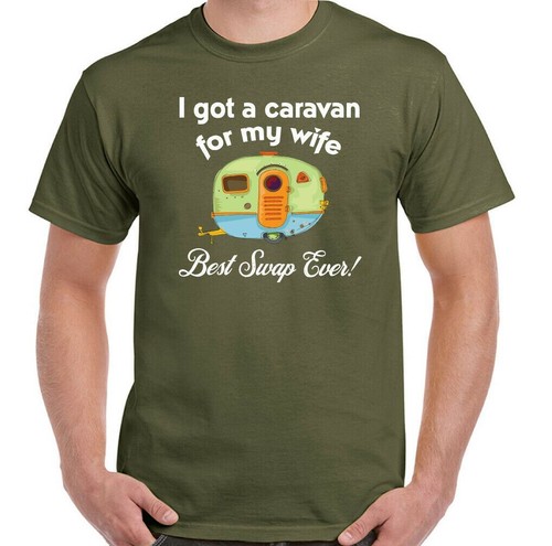 Caravan T-Shirt Mens Funny Caravanning Camping Toeing Awning Holiday For My Wife - Picture 12 of 20
