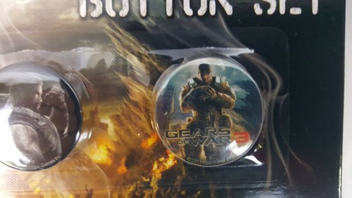 Gears of war 3 official 5 1.25" pinback button set NECA brand new sealed - Picture 7 of 10