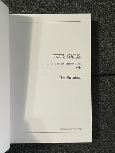 JIM BUTCHER Skin Game Dresden Files SUBTERRANEAN Press 2022 SIGNED ltd Occult - Picture 3 of 22