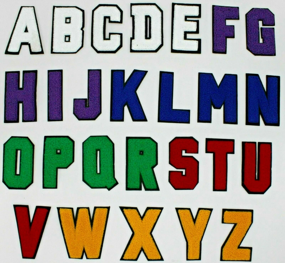 MHY 3in Chenille Letter w/ Black Background