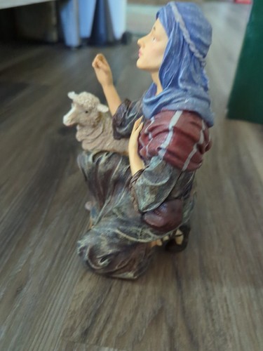 Set Natività Natalizia Pastori e Angeli 14 Pollici con Scatola Presepe Vita Reale  - Foto 9 di 24