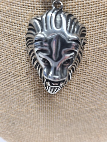 Legacy for Men by Simone I. Smith Black Agate Lion Head 24" Pendant Necklace in - Picture 2 of 4