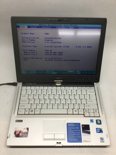 Fujitsu LifeBook T900 13" Convertible Laptop Intel Core i5-520M-4Gb RAM-MZ - Picture 2 of 7