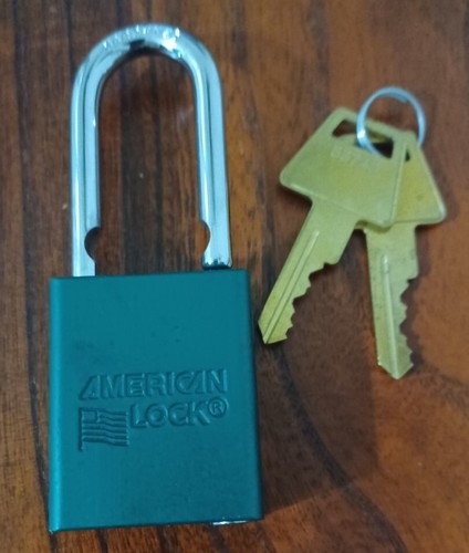 👀》🔥 American Lock High Security Aluminum Padlock # 1100 with 2 Keys》GREEN 🆕️ - Picture 4 of 10