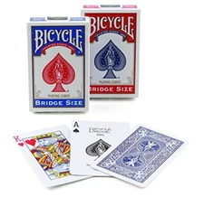 Bridge Size Bicycle Rider Back 2 Deck Set Red & Blue Playing Cards