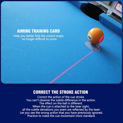 Pool Snooker Cue Laser Sight Billiard Training Equipment Practice Corrector - Picture 4 of 16