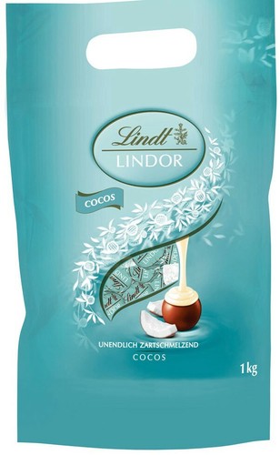 Lindt Lindor XXL Beutel Cocos Kokos Schokolade Pralinen - 1kg - Bild 1 von 5