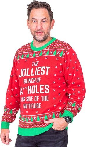Unisex 1980s Christmas Vacation Movie "Jolliest Bunch Of" Ugly Christmas Sweater - Picture 8 of 12