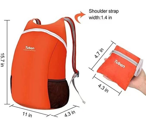 Ultra Lightweight Packable Water Resistant Backpack For Travel Camping Outdoor H - Picture 4 of 8