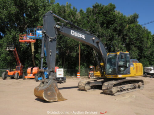 2018 John Deere 210G LC Hydraulic Excavator Trackhoe Aux Hyd Cab A/C BKT bidadoo - Picture 1 of 12