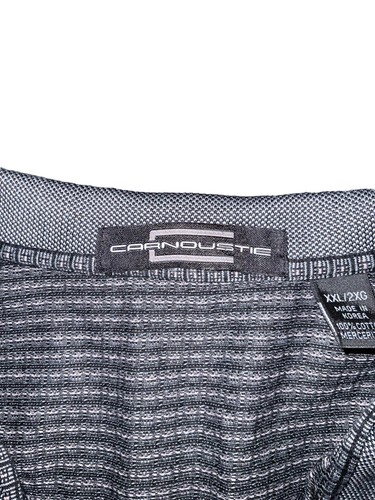 Carnoustie Gingham Golf Polo Shirt XXL Gray With Pink Logo - Picture 5 of 10