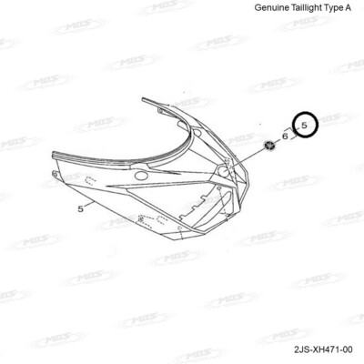 Genuine Taillight Cover for Yamaha Zuma / BWS Fi 125 2016 - 2021 (Type A)