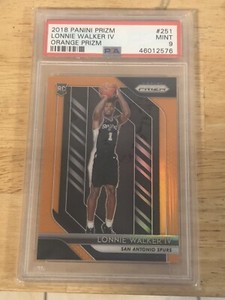 2018 Panini Prizm Lonnie Walker Orange Prizm RC PSA 9 #31/49