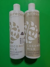 Purezero Clean Beauty Coconut Milk Moisturizing Shampoo & Conditioner SET 12oz.