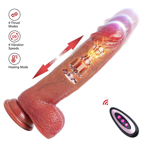 Dildo Men Gay Anal Realistic Vibrator Thrusting Penis Suction Cup Women Sex Toys - Picture 8 of 17