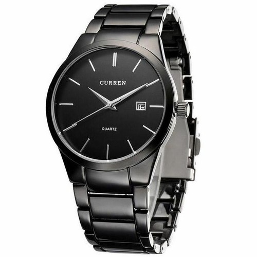 Curren Mens Black Stainless Steel Strap Analog Sport Date Day Quartz Wrist Watch - Picture 15 of 17