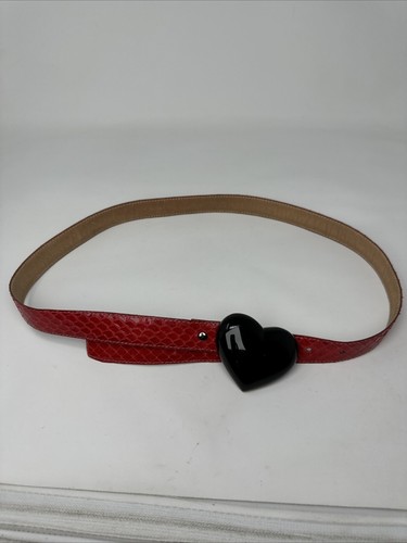 Timmy Woods Obsidian Heart Belt Buckle And Snakeskin Belt - Picture 9 of 9
