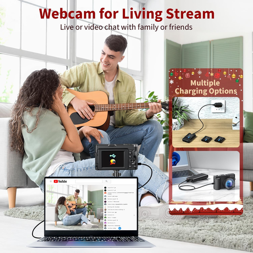 4K Digital Camera for Photography Autofocus, 48MP Vlogging with Flash Anti-Shake - Picture 5 of 12