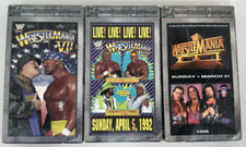 WWF Presents  WrestleMania VHS Tape Lot   VII, VIII, XII    91', 92', 96' 
