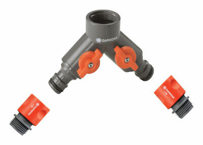 Gardena 5/8 & 1/2 in. Nylon/ABS Threaded Female/Quick Connect 2-Way Shut-off Valve Gardena 5/8 & 1/2 in. Nylon/ABS Threaded Female/Quick Connect 2-Way Shut-off Valve