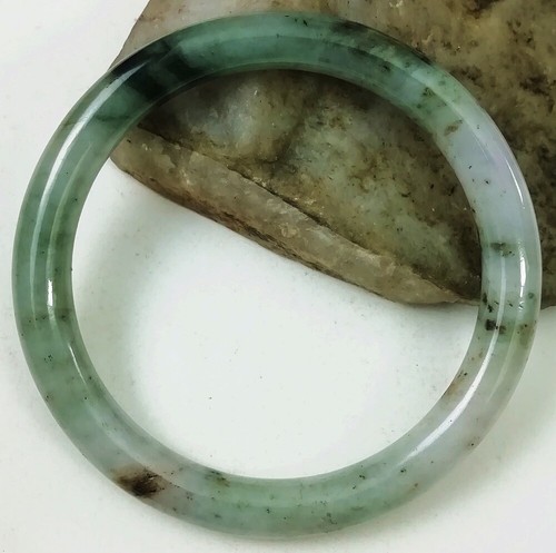 Pulsera Jade Piedras Preciosas Naturales 55mm Brazalete Redondo Mujer Precioso Birmano Verde Puro - Imagen 2 de 10