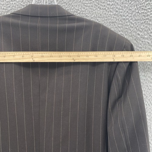 BRIONI Neiman MarcusTraiano Blazer Mens Brown 46L Gold Striped Jacket Wool Coat - Picture 11 of 18