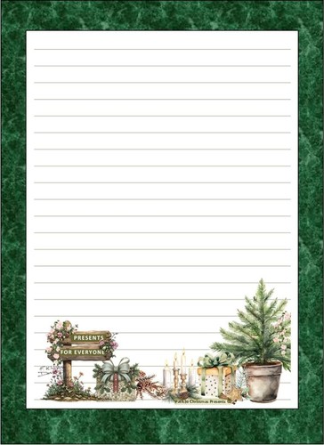 Papel de escribir cartas de Navidad y sobres / Camino a los regalos - Imagen 6 de 7