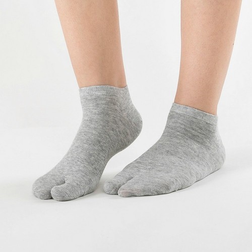 Women's Cotton Tabi Socks 5/6 Pairs Solid 2-Toe Flip Flop Ankle Socks - Picture 3 of 7
