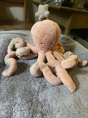 Jellycat Baby Odell Octopus Activity Toy Plush Stuffed Animal