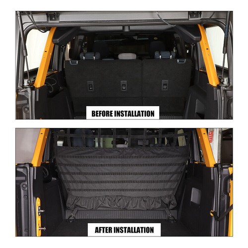 Rear Trunk Isolation Net Cargo Mesh Back Seat Pet Barrier For Bronco 4Door 2021+ - Bild 5 von 10